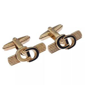 Dior cuffs Dior Logos Gold Black Mens Authentic Used Y2880